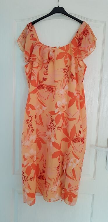 versace haljina: 2XL (EU 44), color - Orange, Evening, Other sleeves