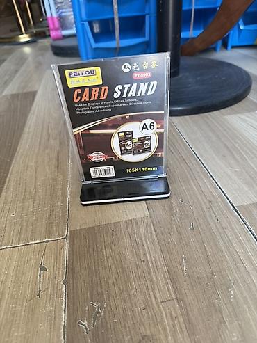 Stend vitrinləri: PEIYOU PY-8903 kart/vitrin dayağı - Format: A6 - Ölçü: 105 × 148 mm - — 1