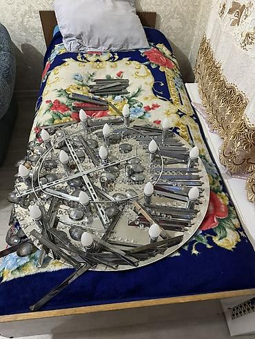 Люстры: Потолочная люстра большого диаметра с зеркальным основанием и — 2