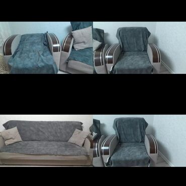 Диван, 2 кресла, С подъемным механизмом, Раскладной