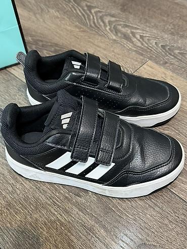 Детская обувь: Кроссовки Adidas (детские/подростковые) - Цвет: черный с белыми — 2