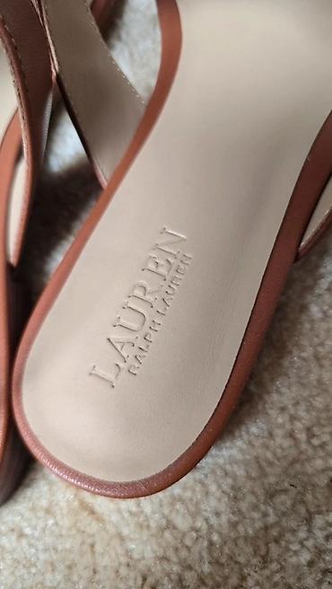 zelene starke converse: Lauren Ralph Lauren ženske sandale – kožne japanke sa kaišem - Model — 3