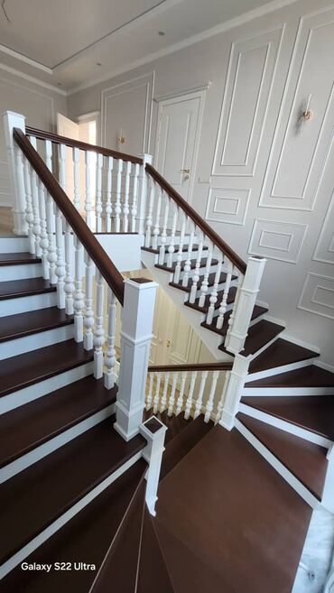 Деревянные лестницы: Каражыгач, сасна, дуб, фанера шпон, тапчан, стол, Темир каркас — 2