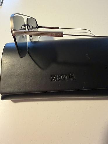 srebrne minduse: ZEGNA Uniseks sunčane naočare - Model sa bezokvirnim (rimless) — 2