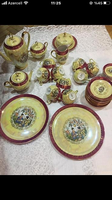Qab-qacaq və mətbəx ləvazimatları: Çay dəsti, Farfor, 12 nəfərlik, Almaniya — 2