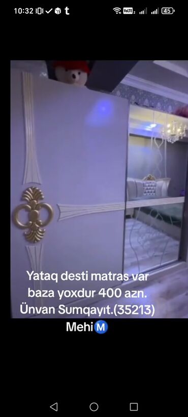 Другой декор и предметы интерьера: Yataq desti matras var baza yoxdur 400₼. Ünvan Sumqayıt.(35213) MehiⓂ️