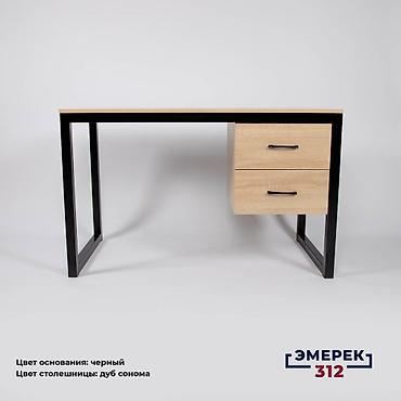 Офисные столы: Стол лофт с тумбой 120х60х75 дуб сонома — 2