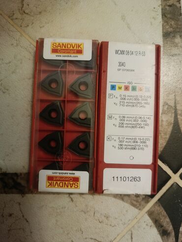 Digər alətlər: Torna və frezə üçün kəsici lövhəciklər (karbid insertlər) komplekti - — 39