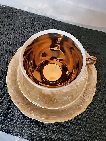 autima: Trodelni porcelanski poljski set iz 70ih god. Porcelanski set — 3