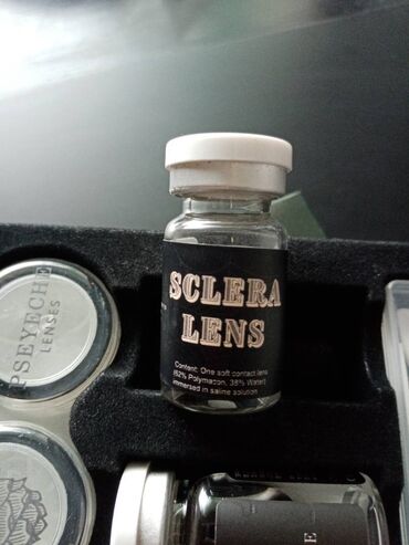 Ostalo: Kontaktna sociva u boji 22mm Crna 1godisnja u-NOVO Black out sociva — 6
