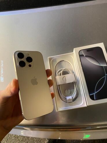 Apple iPhone: IPhone 16 Pro, Б/у, 128 ГБ, White Titanium, Кабель, Коробка, 100 % — 3