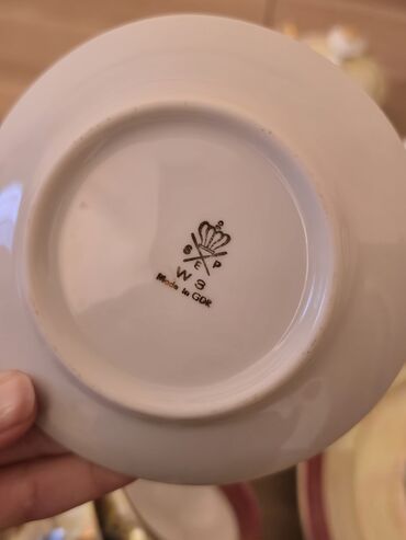 Çay dəstləri və servizlər: Çay dəsti, rəng - Sarı, Farfor, Almaniya