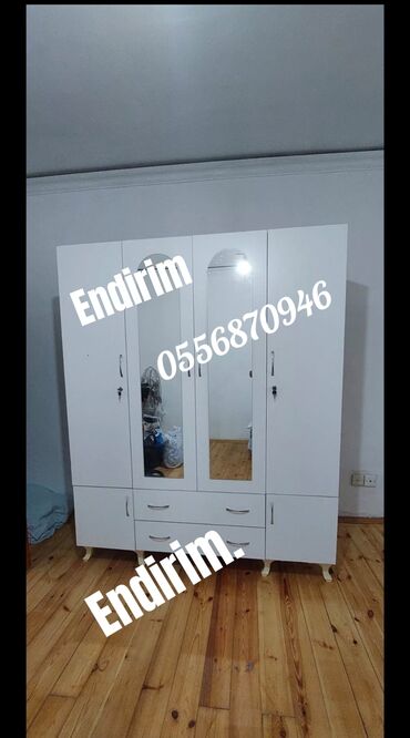 Dolablar: Yeni, Açılan, 3 qapılı Düz dolab, Qarderob, paltar dolabı, Azərbaycan — 6