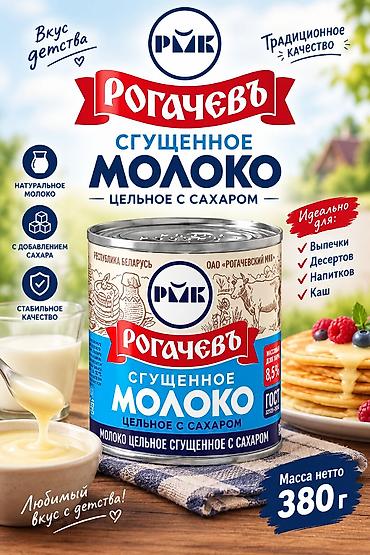 домашний молоко: Рогачёв сгущённое молоко цельное с сахаром. - Производитель: ОАО — 1