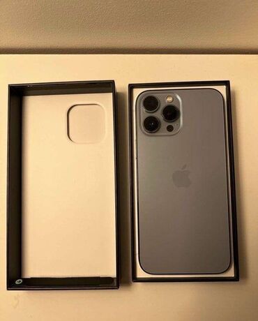 iphone 14 pro maxs: IPhone 13 Pro Max, 256 GB, Sierra Blue, Zəmanət, Face ID, Sənədlərlə