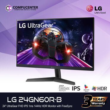 Monitorlar: LG UltraGear 144Hz Monitor tam olaraq yenidi. Ağzı bağlı qutudadı