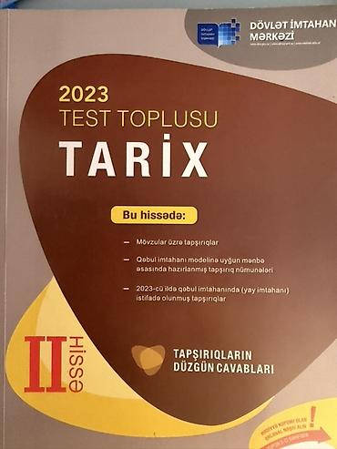 Testlər: Məhsul: “2023 Test Toplusu – Tarix” (DİM), I və II hissə — 2