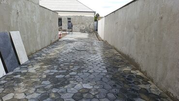 Tamet: Tamet döşəmə xidməti – dekorativ beton/daş təməli ilə həyət və giriş — 17