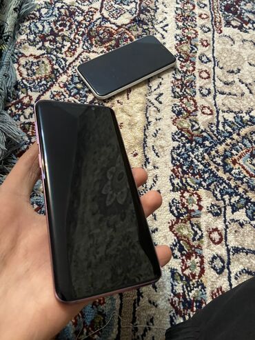 студийные микрофоны: Samsung Galaxy S9, Колдонулган, 64 ГБ, түсү - Кызгылт көк, 2 SIM