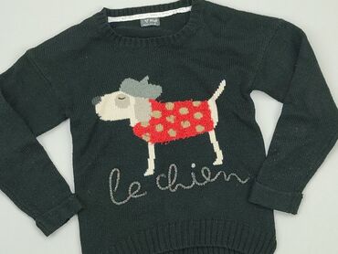 czarny koronkowy sweterek: Sweterek, Next, 10 lat, 134-140 cm, stan - Bardzo dobry