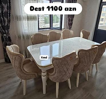 stullarin satisi: Mətbəx/Qonaq otağı üçün masa və stul dəsti - Dəst tərkibi: 1 böyük — 1