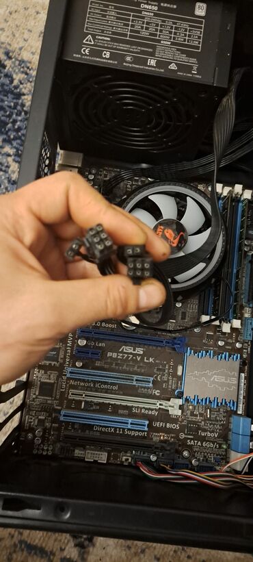 Masaüstü kompüterlər və iş stansiyaları: Qida blok 650+80 pin 16 plata asus i7 3770 ssd 512 gb ram 16 8+8