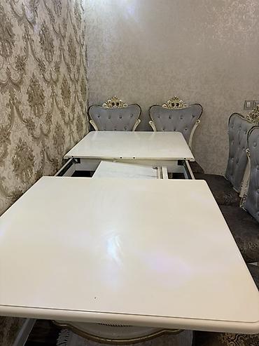 sunger: Klassik üslubda yemək otağı dəsti - Açılıb-bağlanan masa: iki — 6