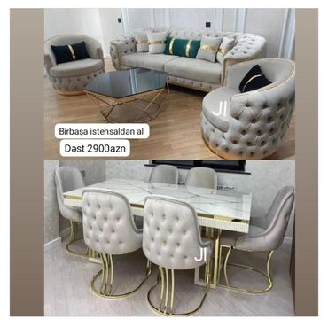 Divan və masa dəstləri: Divan kreslo stol stul masa oturacaq sifarisle