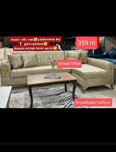 Sifarişlə divanlar: Künc divan, Qonaq otağı üçün, Parça, Bazalı, Açılan, Kitab — 29