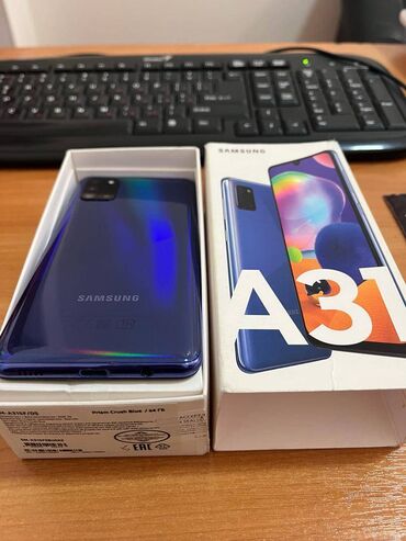 s 5 5: Samsung Galaxy A31, Б/у, 64 ГБ, цвет - Голубой, 2 SIM