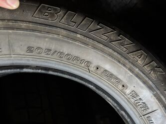 Шины: Шины 205 / 60 / R 16, Зима, Б/у, Комплект, Легковые, Япония, Bridgestone — 9