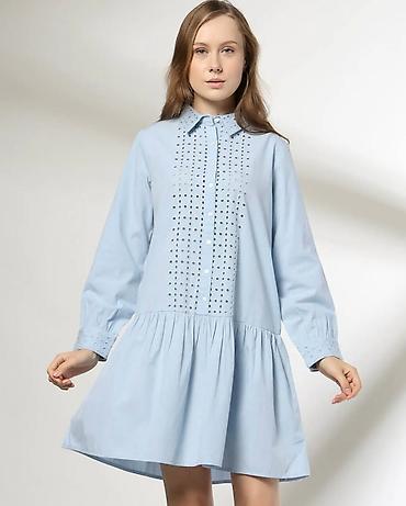 pull and bear dukserice: Lagana Zara letnja haljinica, mešavina pamuka i poliestera, veličine — 6