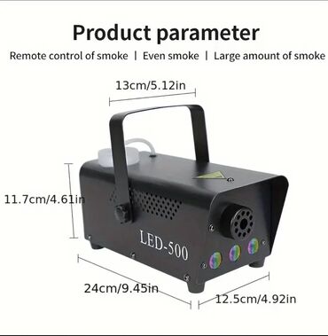 Digər biznes avadanlığı: Led işıqlı Tüstü aparatı səhnə üçün 500w. 
Pultla idarəetmə mümkündür — 4