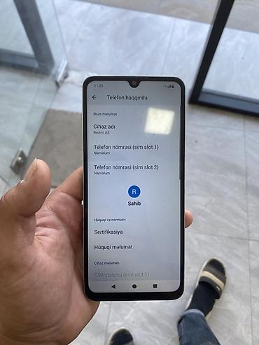 telefon tesla: Redmi A5, 128 GB, rəng - Yaşıl, Sensor — 7