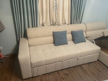 уголный диван: Модульный диван, цвет - Бежевый, Новый