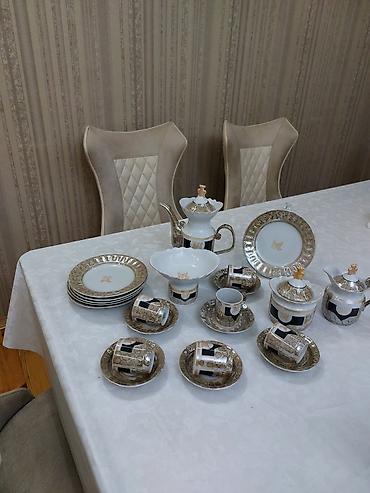 cay servizi: Çay dəsti, rəng - Qızılı, Farfor — 1
