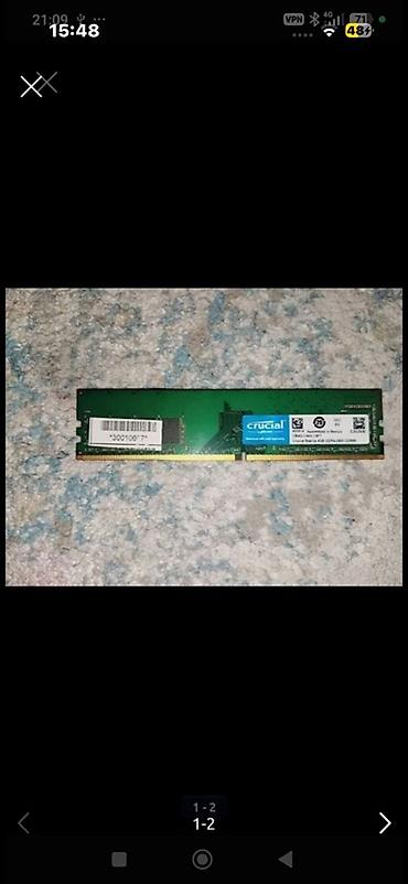 micro: Оперативная память (RAM) для ПК, Новый, Crucial, 4 ГБ, DDR4, 2400 МГц — 1