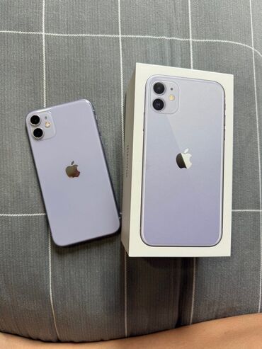 Apple iPhone: IPhone 11, 128 GB, Deep Purple, Zəmanət, Face ID, Sənədlərlə
