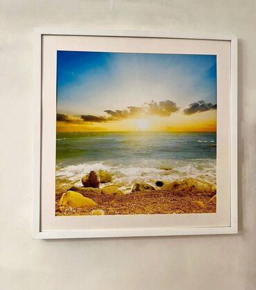доски 40 х 60 см лаковые: Картина "Восход солнца" 60 см х 60 см х 3.5 см