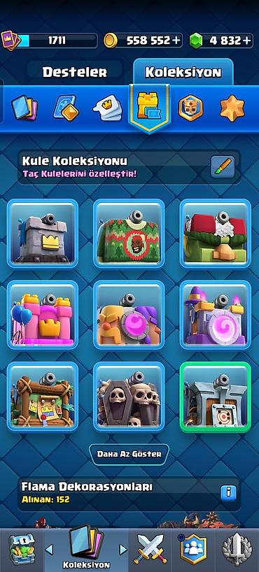 Kolleksiya kartları: Clash Royale hesabı Xüsusiyyətlər - Kral səviyyəsi/kartlar: çoxlu — 10