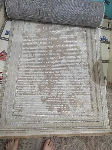 yeni xalca modelleri: Bej-krem rəng palitrasında müasir naxışlı xalça Dunən 120 manata — 7
