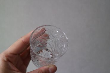 Стаканы: Винтажные хрустальные рюмки/стаканы. 4 рюмки. Высота 7 см, объем 80 — 10