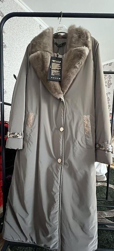 соболь шуба: Женское зимнее пальто SofiaFur - Цвет: приглушённый тауп/серо-бежевый — 1