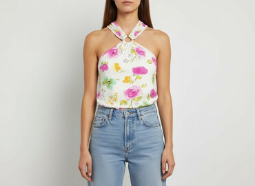 biała bluzka z haftem góralskim: Women's blouse, size S