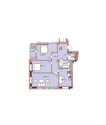 кут tower: 3 комнаты, 97 м², Элитка, 6 этаж, ПСО (под самоотделку) — 4