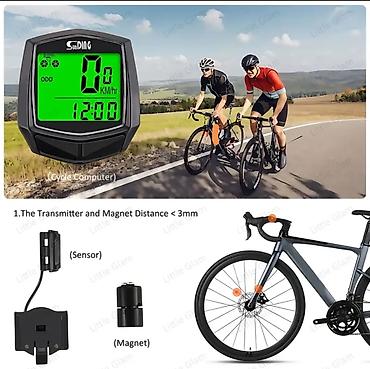 rama velosiped: SunDING Velosiped Kompüteri – simli sürət və məsafə ölçən — 3