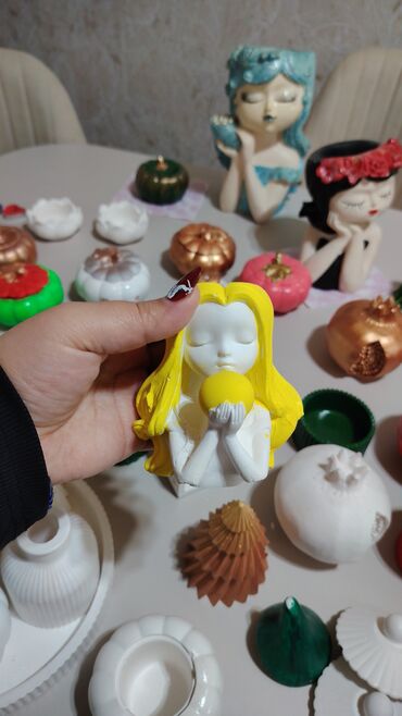 Fiqurlar: Fiqur, Gips, rəng - Ağ — 3