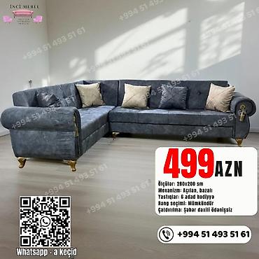Divanlar: Künc divan, Yeni, Açılan, Bazalı, Parça, Şəhərdaxili pulsuz çatdırılma — 1