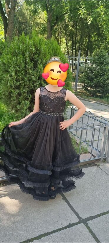 Платья: Детское платье, цвет - Черный, Б/у