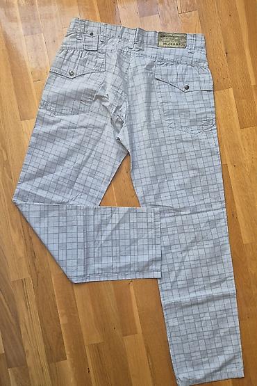diskver duks: Muške pantalone × 2 para sa karo šarom – svetlosiva i svetlo bež — 1